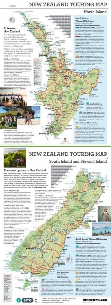 10 thematische wegen door Nieuw Zeeland.
